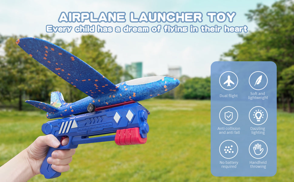 JOYGOGO Aeroplane Toy, Pack of 2 LED Aeroplane